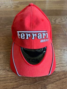 Ferrari Red Baseball Cap with White Interior Panels
